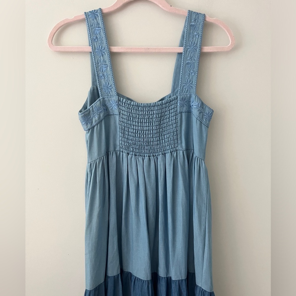 kate spade Light to Dark Blue Tiered Maxi Dress - Picture 7 of 9